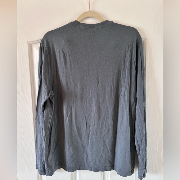 William Rast Gray Long Sleeve Henley Shirt - Picture 2 of 2